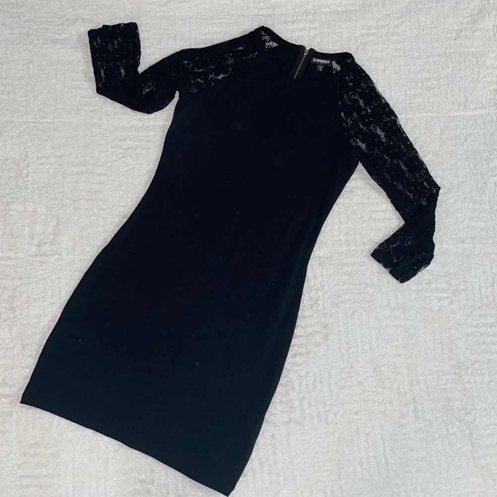 Express black/lace bodycon dress 🖤